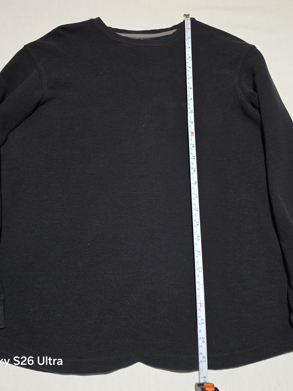 Classic Black Waffle Crewneck Sweater for Men